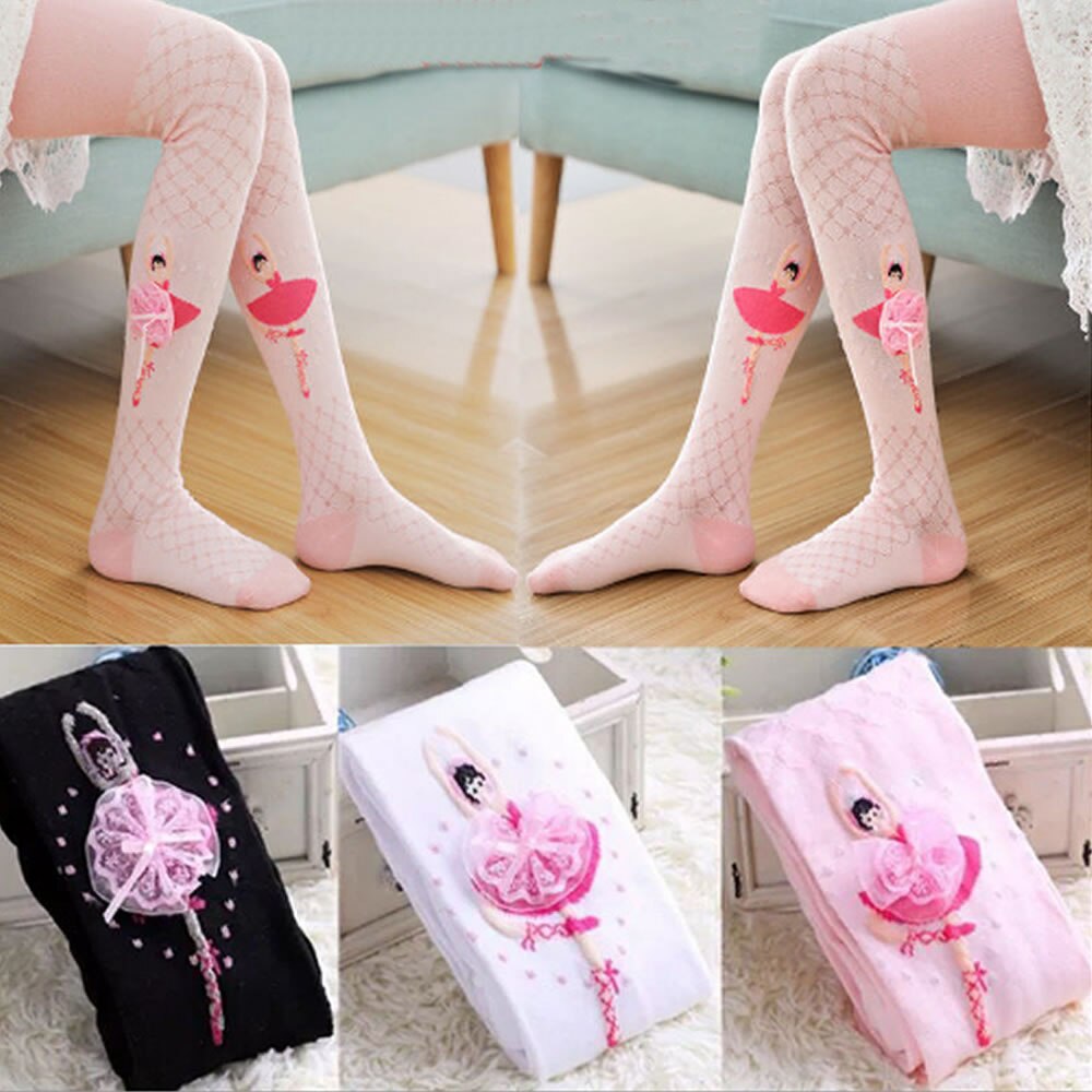 Collants de printemps et d&#39;automne pour petites filles, vêtements pour enfants, bas blancs de Ballet,