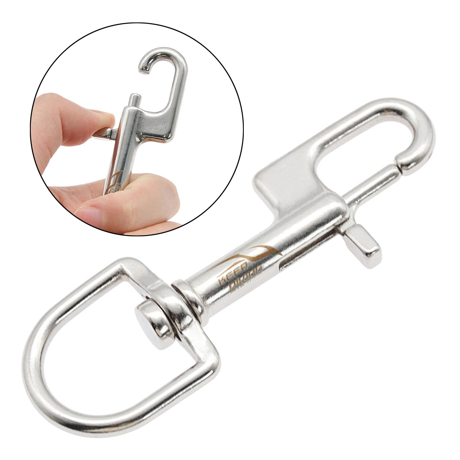 316 Rvs Snap Haak Enkele/Dubbele Eindigde Duiken Clip Kogelstangkop Bolt Haken Voor Duiken Deel Accessoires: 100mm Single Ended