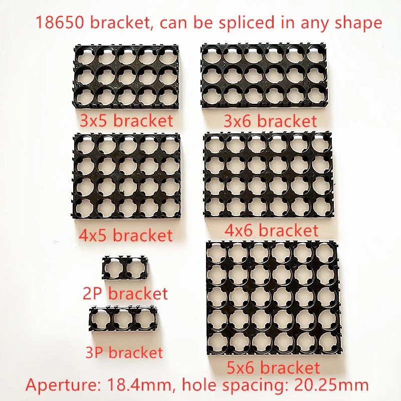 18650 Batterijhouder - Cilindrische Plastic Beugel - Anti-Vibratie - Li-ion Batterij Spacer Pack
