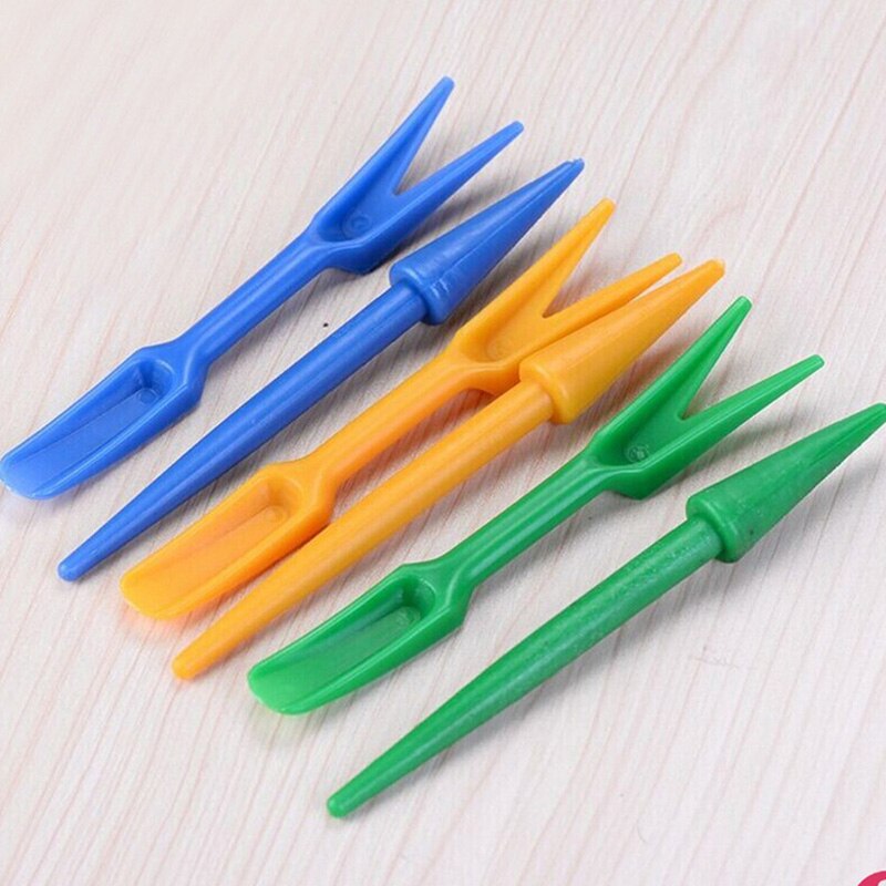 2 uds herramientas para plantar plantadores de dispositivos de Trasplante de plástico herramienta de excavación plantador de semillas de jardín bandejas de vivero