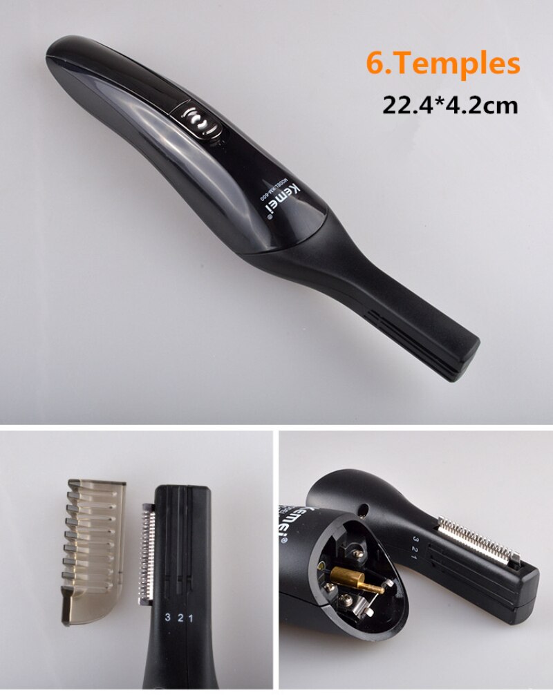 Hår trimmer 6 i 1 oppladbar titan hårklipper trimmer menn skjegg trimmer styling verktøy hår barbermaskin  d43