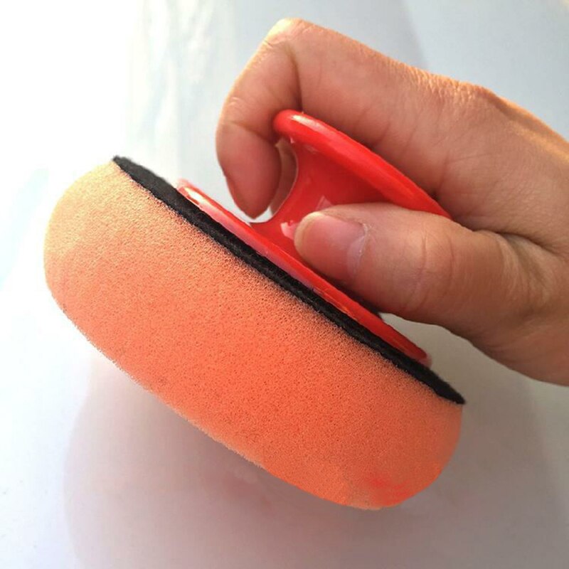 Tragbare Auto Wachs Applikator Pad Mikrofaser Schwamm Griff Griff 6 Teile/satz Auto Wachs waschen Polieren Pad Schwamm Reinigung Schaum Bausatz neue