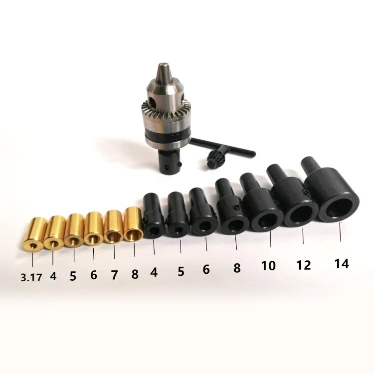 B10 Bohrfutter Pleuel Welle Motor- Hülse Kupfer Stahl Kegel Kupplung 3,17mm/4mm/5mm/6,35mm/7mm/8mm/10mm/11mm/12mm/14mm