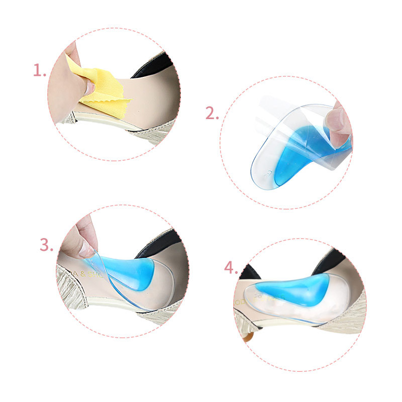 Plantilla ortopédica con soporte para arco, plantilla de silicona para pie plano, Corrector de pie plano, cojín de choque elástico suave, almohadilla ortopédica de Gel