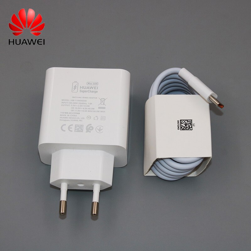 Original Huawei P50 Pro Charger 66W SuperCharge EU US Adapter 6A Type C USB Cable Fast Charge For Honor Nova 8 se Mate 40 RS Pro: EU add cable