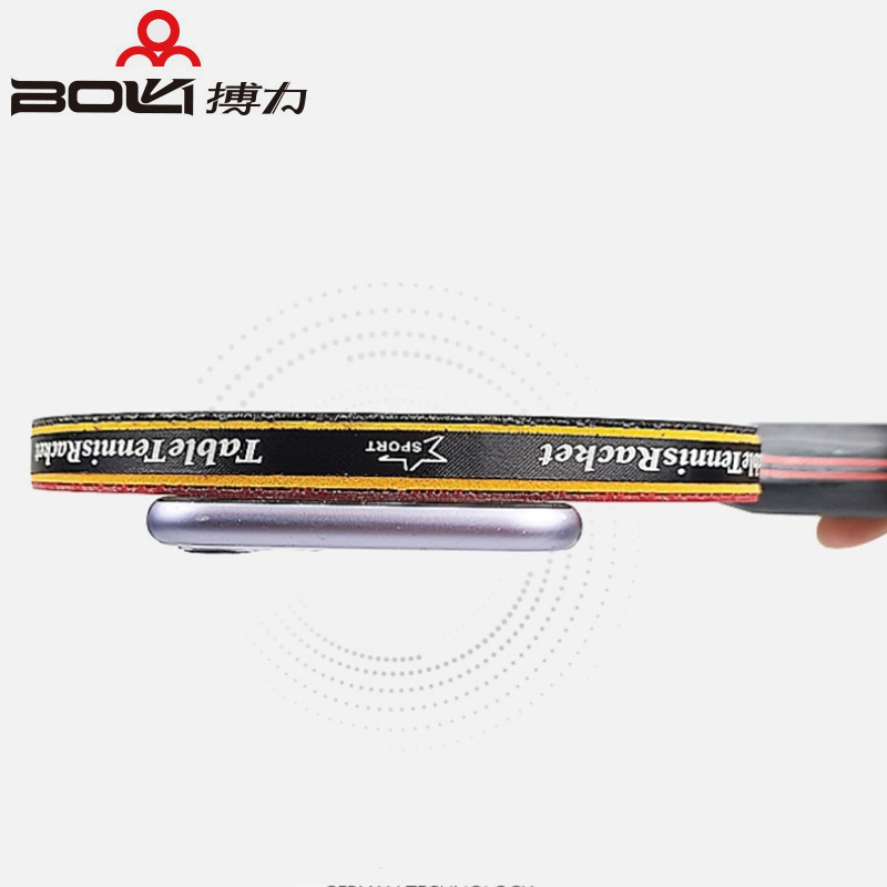 BOLI 5/6 Star Table Tennis Racket Offensive 2 Pcs Ping Pong Paddle with Fine Elasticity