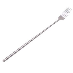 Fourchette télescopique extensible en acier inoxydable, argent pour dîner Dessert aux fruits couverts longs fourchettes BBQ fourchette à viande accessoires de cuisine: Default Title