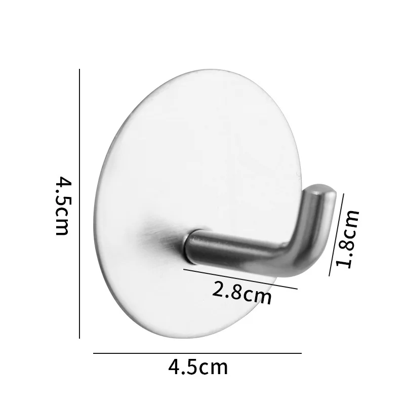 Zelfklevende haak thuis keuken muur deur haak sleutelrek keuken handdoek hanger aluminium handdoek kapstok badkameraccessoires: Ivoor