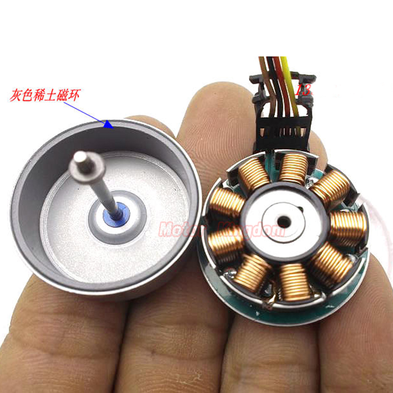 Mitsumi Brushless Motor 3-phase 4-wire 9-pole External rotor DC1.5V Mute BLDC Motor DIY Toy Model Parts