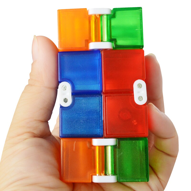 Colorful Cube Plastic Infinity Cube For Stress Relief Anti Anxiety Stress Funny EDC Toys for Children