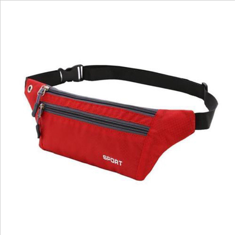 Brand Women Sports Running Belt Waist Pocket Bum Bags Cycling Jogging Travel Pack Wallet: Red