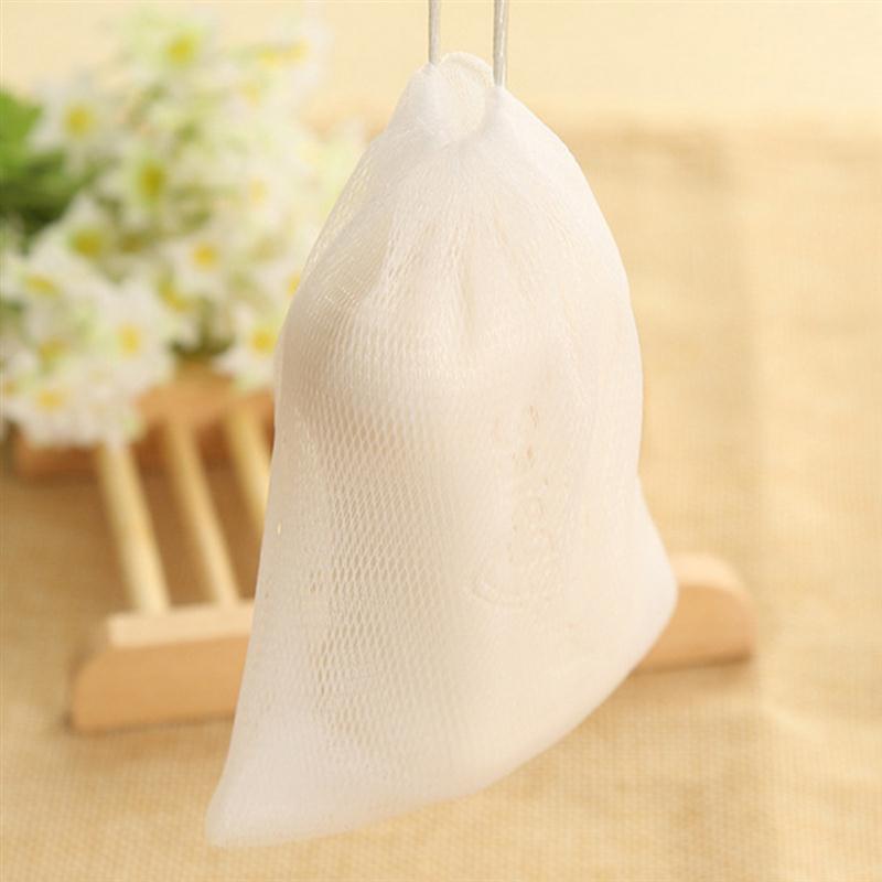 5pcs Soap Saver Pouch Bubble Foam Net Handmade Soap net Mesh Bag Exfoliating Mesh Body Facial Cleaning Tool