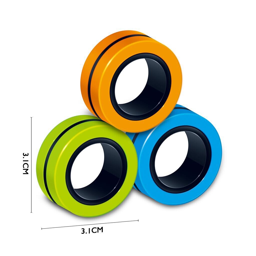 Finger Relaxation Toy Magnetic Bracelet Ring Unzip Toy Magic Ring Props Tools Decompression Toys Relax Toy#p30