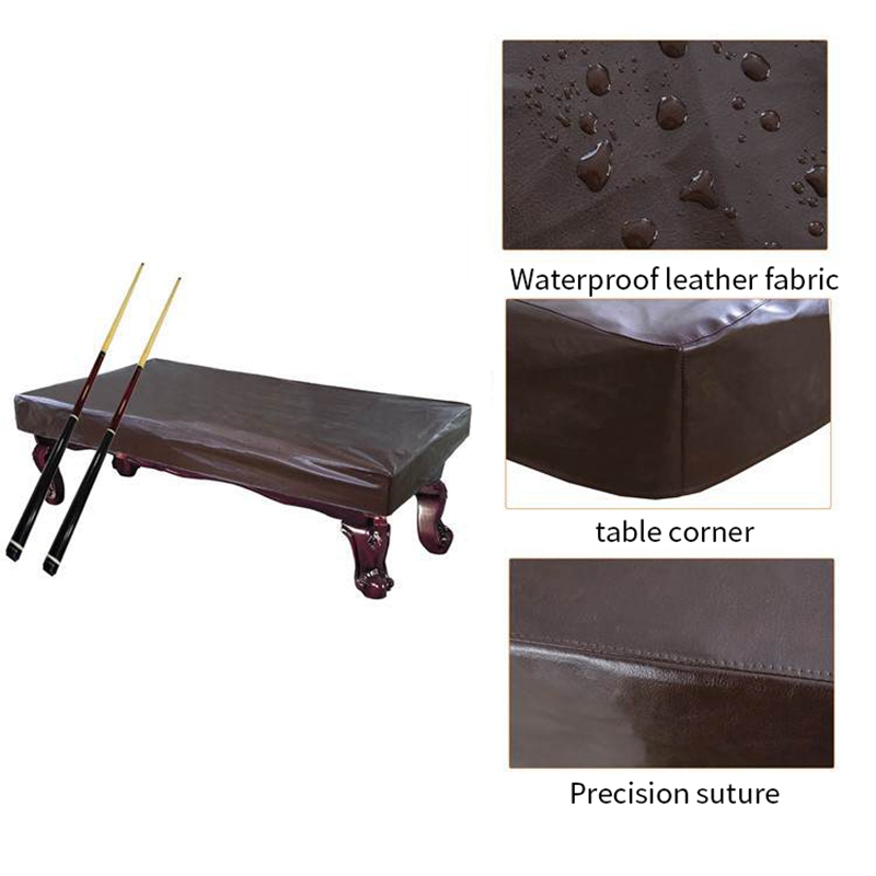 7Ft PU Leather Pool Table Pool Table Dust Cover Pool Table Cover Rain-Proof Uv-Proof Cover American Cover Cloth Cover