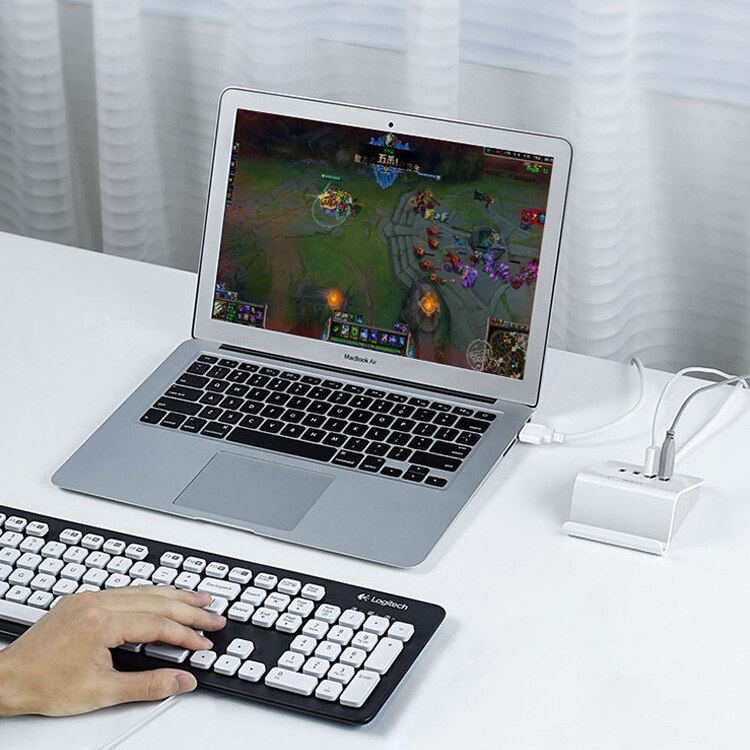 Multi-function Mobile Phone Holder Function 4 ports USB 2.0 For PC Laptop For Xiaomi Huawei Samsung