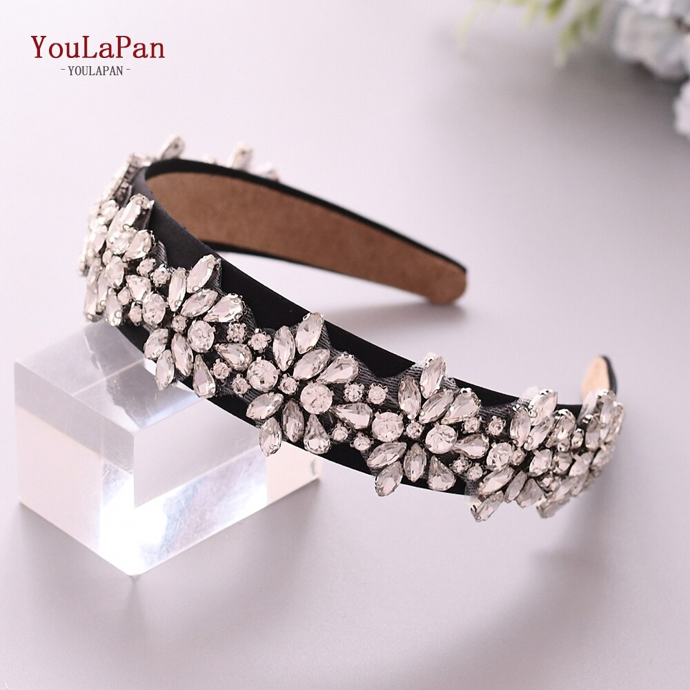 Youlapan  s269- fg luxe glinsterende strass hoofdband bruids haarband dames haaraccessoires barokke haarband