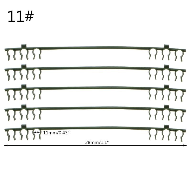5Pcs Plastic Plant Fix Clips Rack Stem Climbing Vine Support Vegetables Farm Flowers Fruit Tied Bundle Branch Clamping Gardening: 11