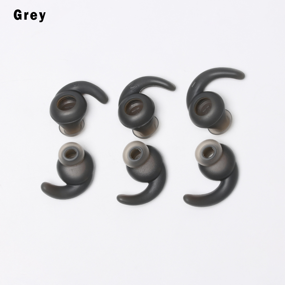 3 paar s/m/l siliconen oordopjes hoes met oorhaak zachte oorkussens hoes voor jbl sport bluetooth headset beschermhoes: Grijs