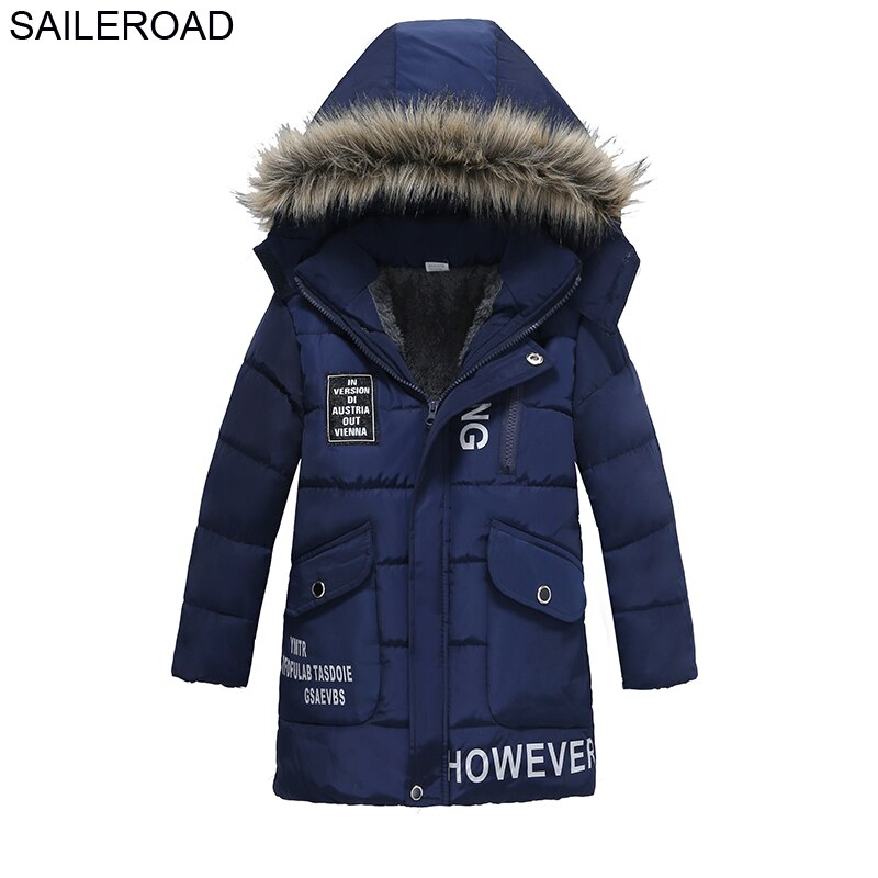 SAILEROAD-ropa acolchada de algodón para niños, chaqueta con capucha para niños de 4 a 6 años, chaqueta cálida de otoño para Rusia: M705 navy blue / 5 años