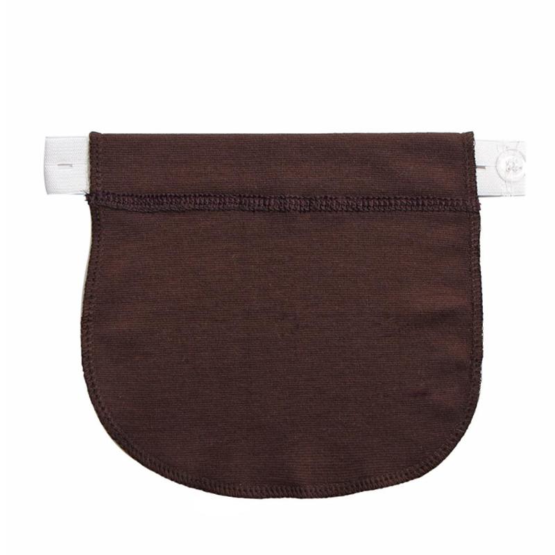 1 stk barsel graviditet linning bælte justerbar klud elastisk talje extender bukser til dropshipper brugt kunst håndværk syning: Kaffe