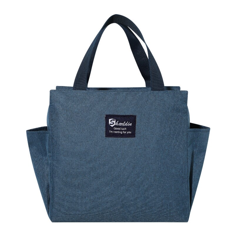 Large Capacity Cooler Bag Oxford Portable Zipper Thermal Lunch Bags Insulated Freezer Bag Camping Picnic Bag: Blue