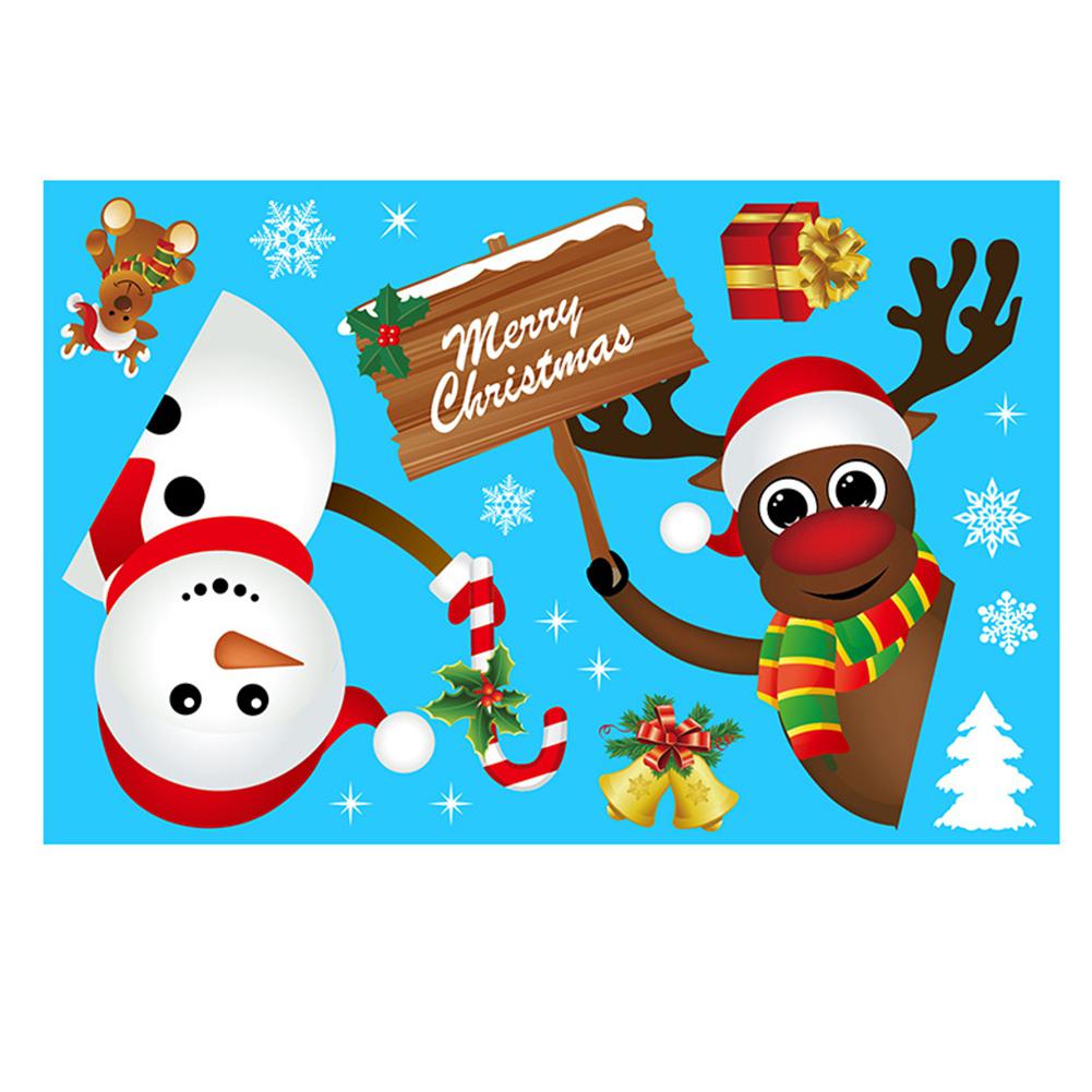 Grote kerstboom muurstickers vrolijk kerstfeest doe-het-zelf aquarel