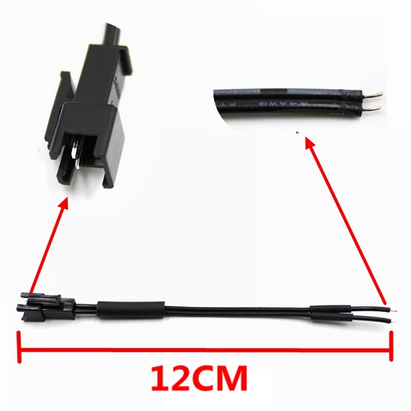 12 cm Connector SM Leadwire Kabel Voor EL Wire Tube Neon Light Strip Conected Elektroluminescerende Licht 5 stks/partij