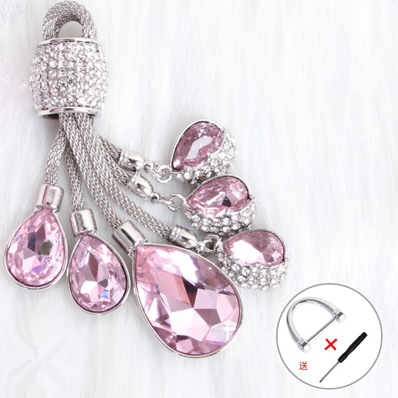 Smart nyckelskydd kristall diamant bilnyckel fodral lock nyckel skydd för hyundai  hb20 ix25 ix35 ix45 hb20 i10 i20 i30: Rosa nyckelring