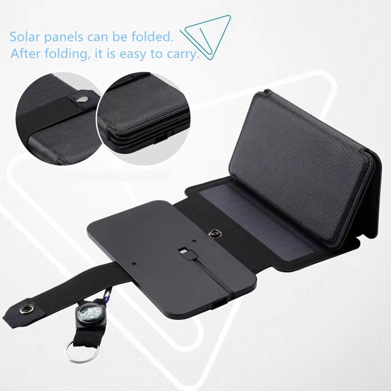 Power Folding Solar Cells Charger Outdoor 5V USB Output Devices Portable Solar Panels For Phone Charging