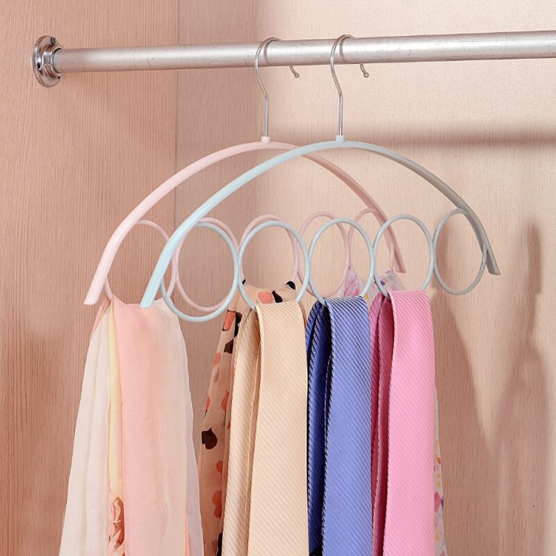 Cintre pour écharpe en PP, 1 pièce, organisateur pour foulard, cercles en plastique, cravate de cou et ceinture