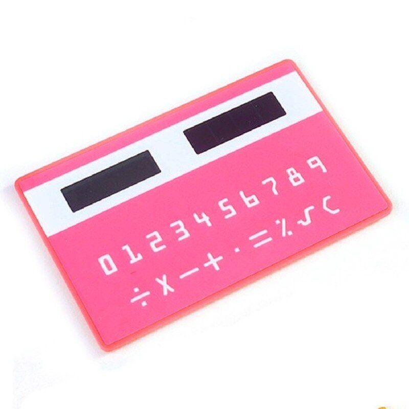 Moonbiffy 1pc taschenrechner für schreibwarenkarten, mini-handrechner, ultradünn, solarbetrieben