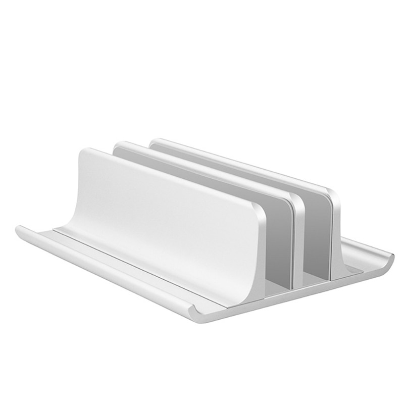 Dual Slot Aluminum Vertical Laptop Stand - Laptop Holder Compatible for Notebook