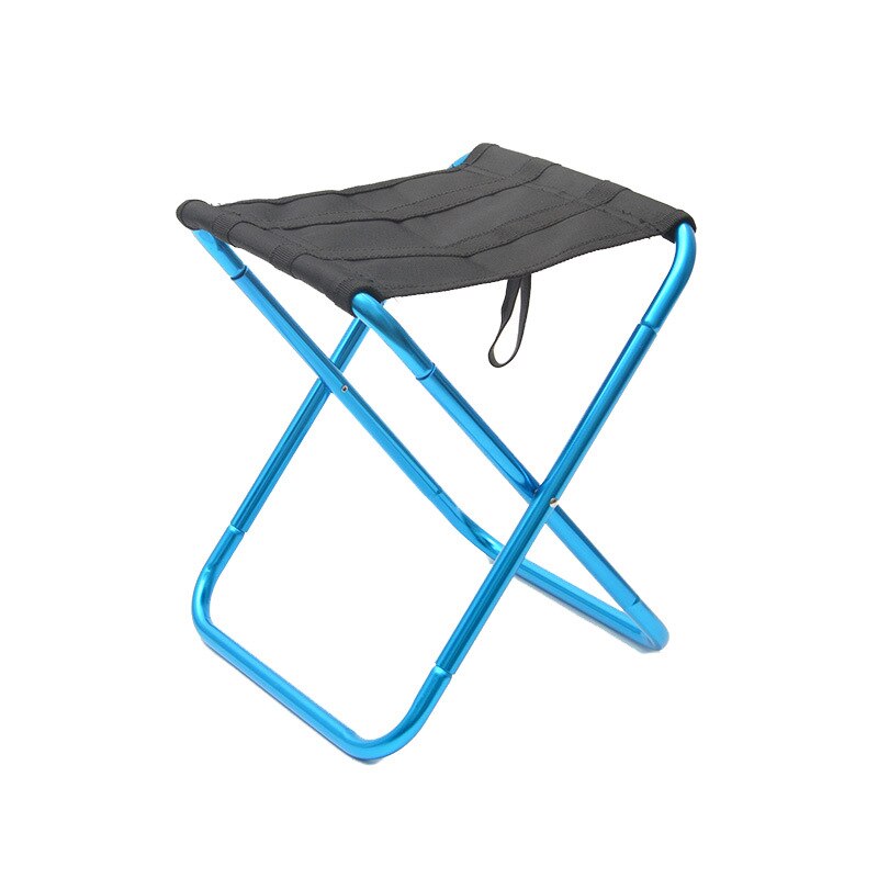 Banc pliable Portable léger, petit tabouret, chaise de voyage, pique-nique, pêche, métro, Train, Camping: blue