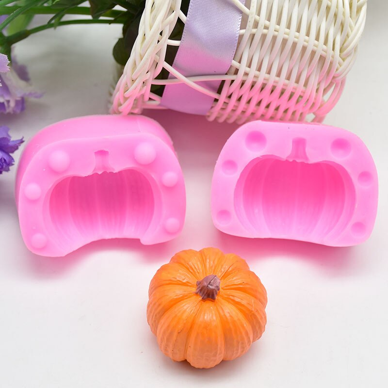 Mini Pumpkin Shape Candle Silicone Mold DIY Aroma Plaster Crafts Mould For Home Decoration Small Candle Resin Soap Molds