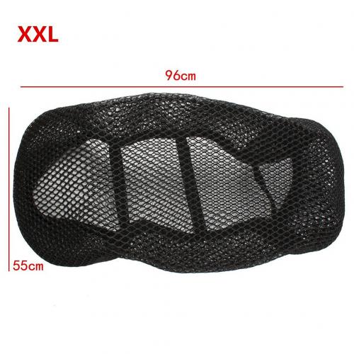 Summer Cool 3D Mesh Motorcycle Seat Cover Breathable Sun-proof Motorbike Scooter Seat Covers Cushion For Yamaha Suzuki: XXL