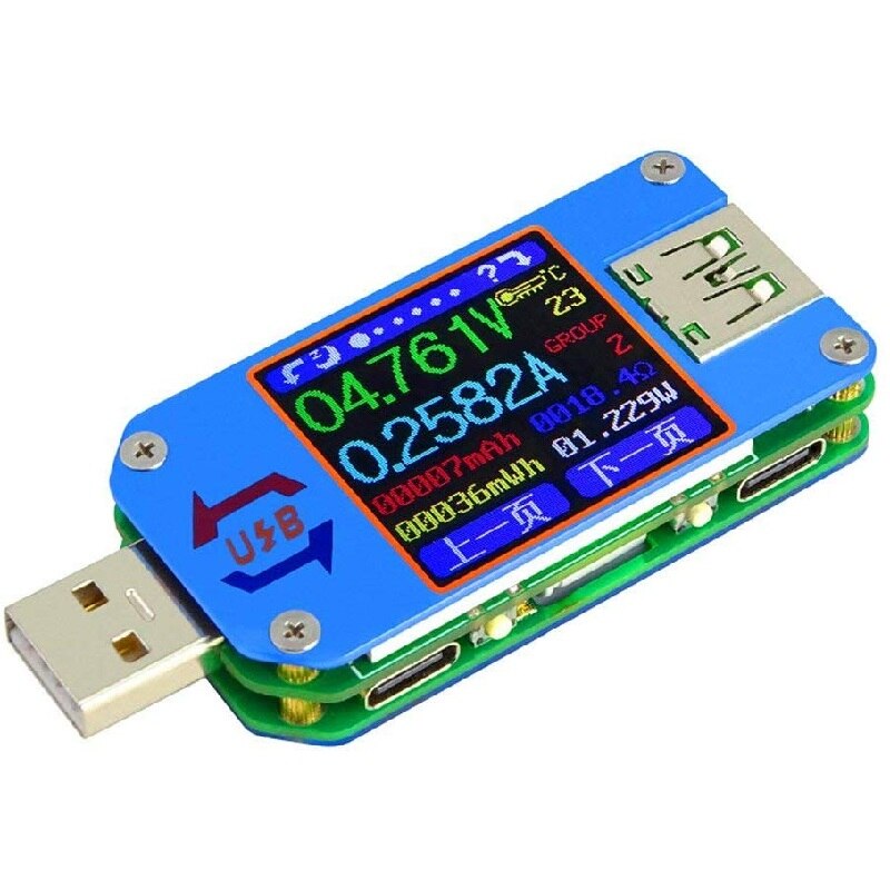 UM25 UM25C testeur d'affichage USB 2.0 type-c testeur d'affichage LCD voltmètre ampèremètre mesure de tension outil de Test de résistance