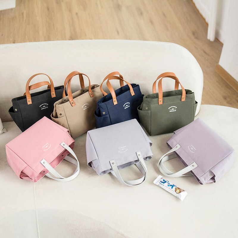 High Capacity Lunch Bag Women Picnic Food Thermal Pouch Waterproof Student Bring Meals Cooler Storage Handbag Accessories Items