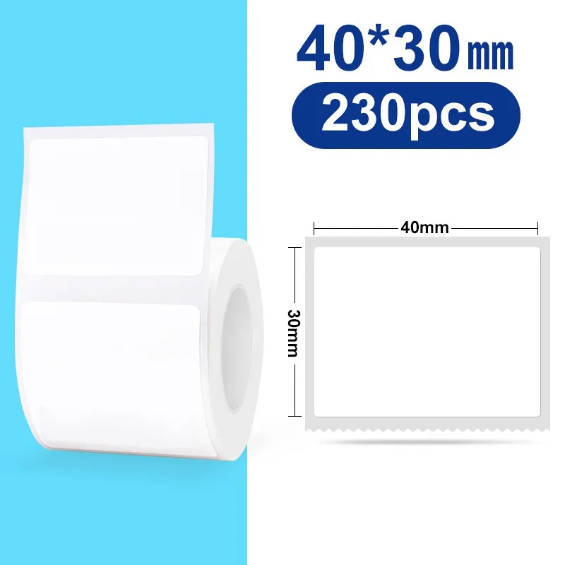 30-50mm Niimbot B21 B1 B3S imprimante étiquette papier rouleau blanc autocollant impression papiers rouleaux anti-déchirure eau résistant à l'huile adhésif: Rouge