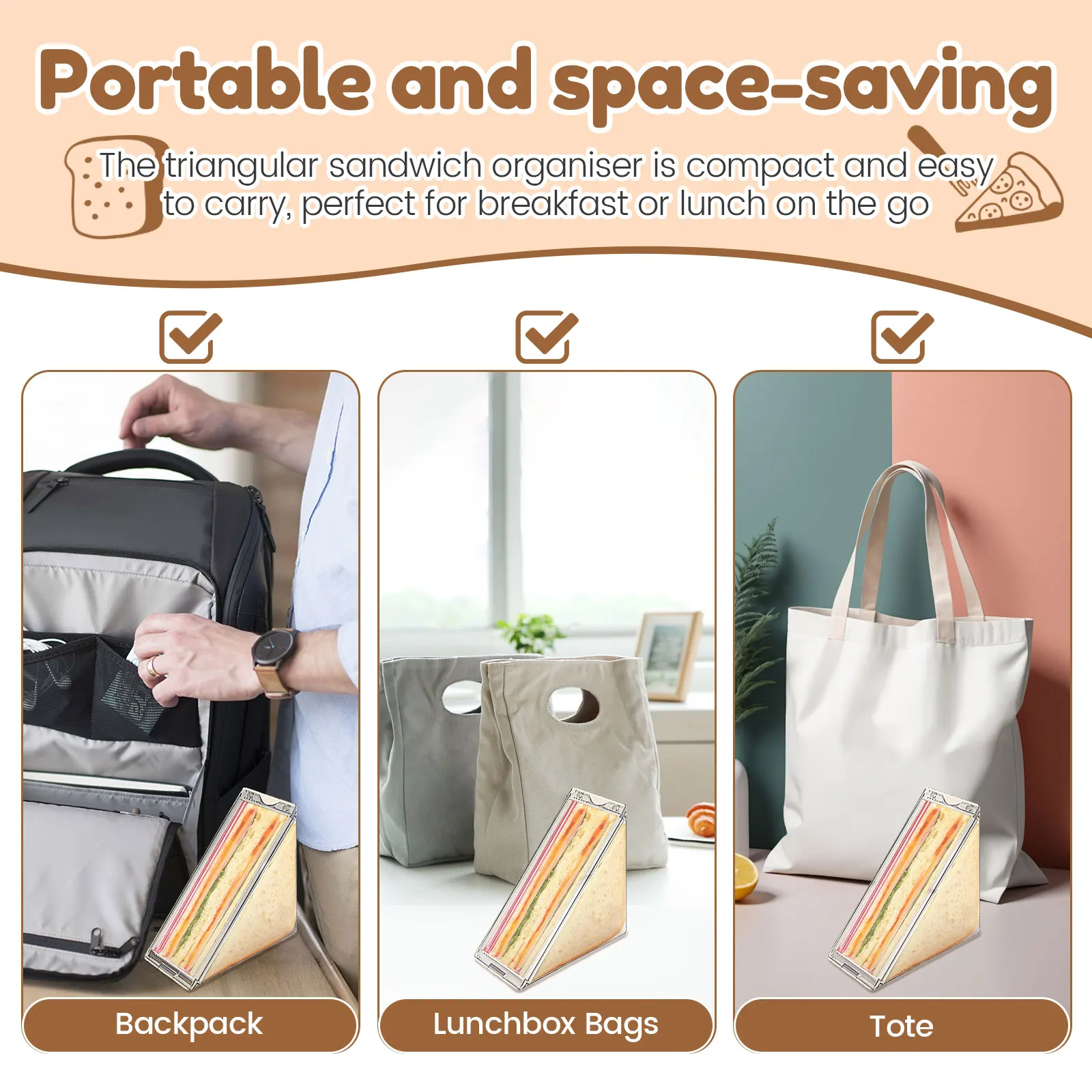 2 stücke Sandwich Behälter Kunststoff Dreieck Sandwich Box Klar Sandwich Bento Box Sandwich Verpackung Box Für Sandwich Kuchen Dessert