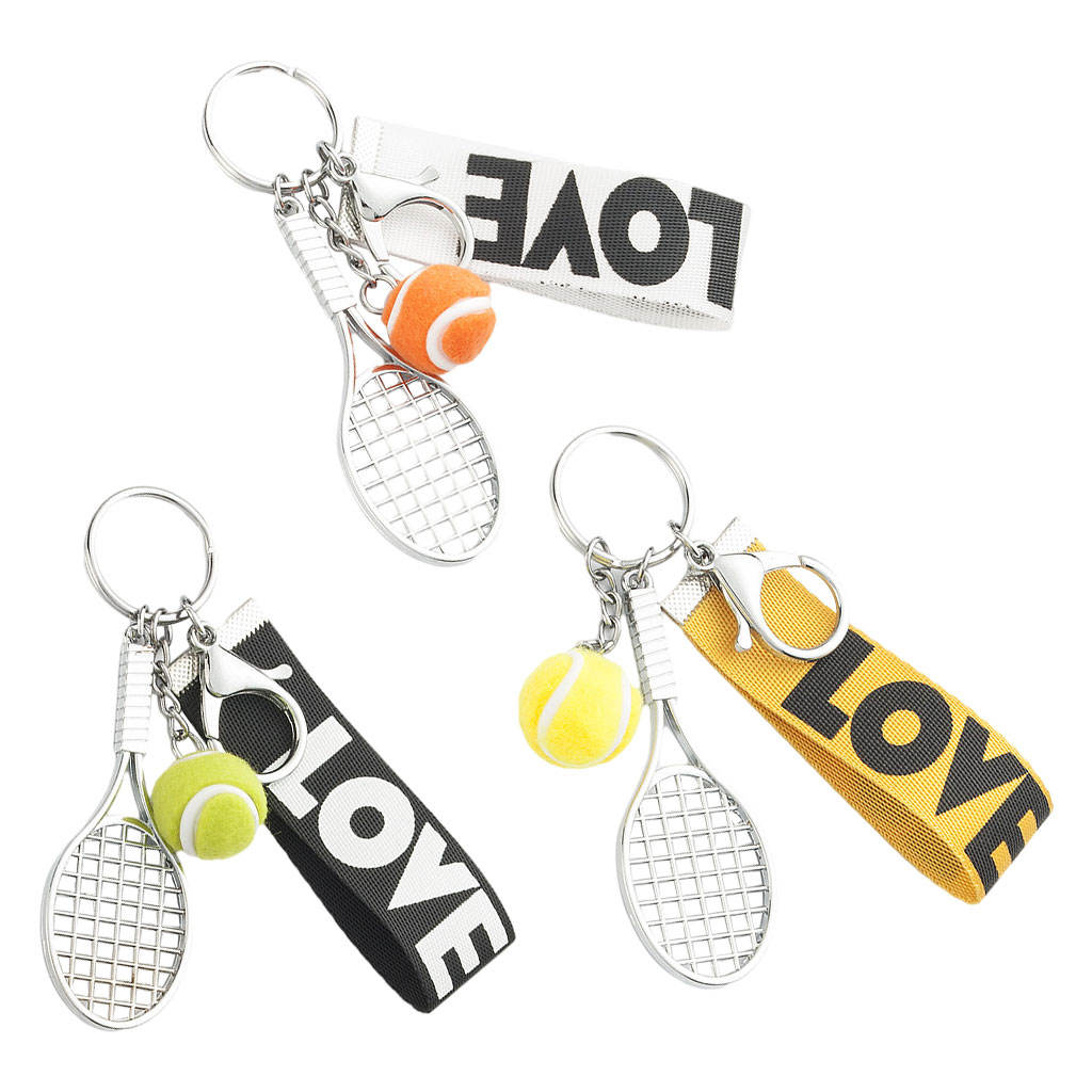 Leuke Sport Mini Tennisracket Hanger Sleutelhanger Sleutelhanger Key Chain Ring Finder Holer Voor Tiener