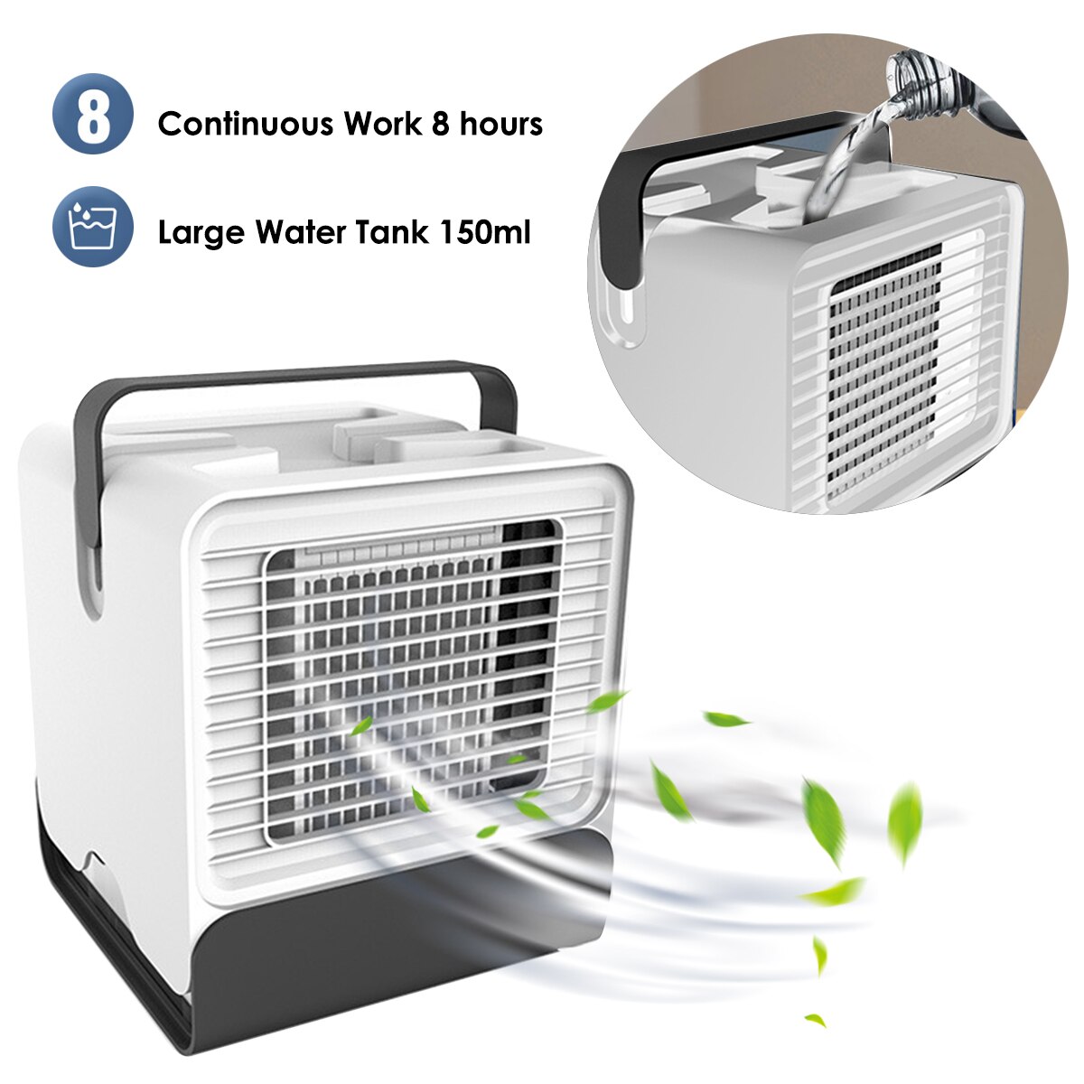 Usb mini bærbart klimaanlæg let luftkøler ventilator desktop plads køler personligt rum luftkøler ventilator til værelses hjemmefans