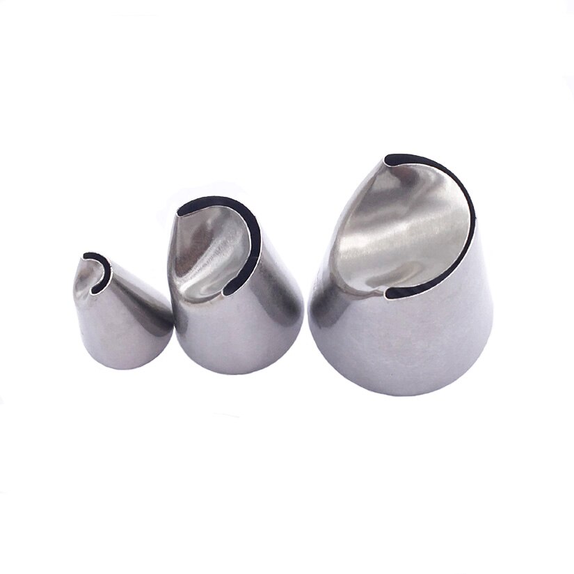 3 Pcs/Set Ruffle Tips Stainless Steel Icing Piping Nozzles Cake Decorating Pastry Tip Sets Cupcake Tools Bakeware
