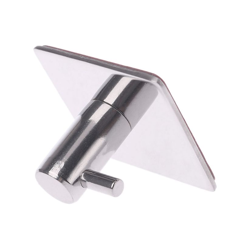 304 Stainless Steel Self Adhesive Bathroom Wall Mounted Door Holder Hook Hanger Square Mirror Polished Finish Strong Sticker Key