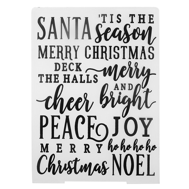 Letter Santa Peace Plastic Embossing Folder for Scrapbooking DIY Photo Diary Album Paper Card Scrapbook Decoration Ornament