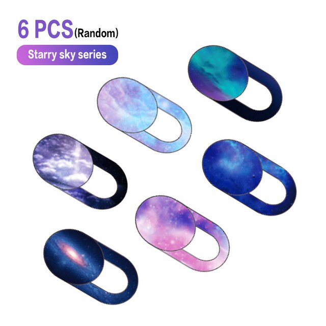 Webcam Cover Sluiter Magneet Slider Universele Antispy Camera Cover Voor Web Laptop Ipad Pc Macbook Tablet Lenzen Privacy Sticker: 6PCS(Random)