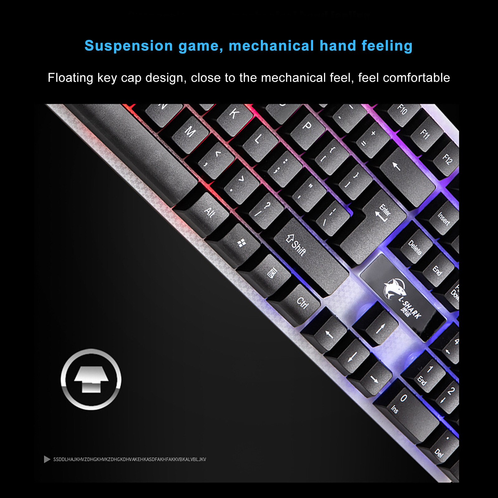 T350 Rainbow Backlight Usb Ergonomic Gaming Keyboard For Pc Laptop Original Usb Wired 104 Keys Gaming Mechanical Keyboard