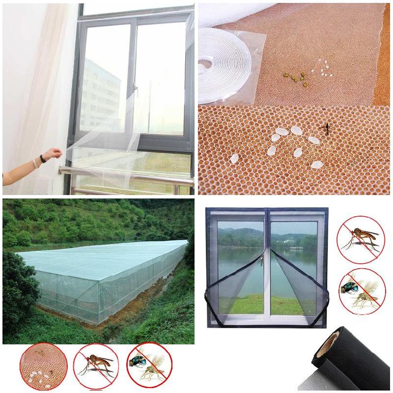 Écran de fenêtre auto-adhésif Invisible anti-moustiques et anti-insectes, filet en maille avec Velcro