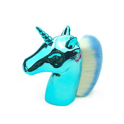 Unicorn Nail Dust Brush Colorful Remove Manicure Dust Brush Accessories: Blue