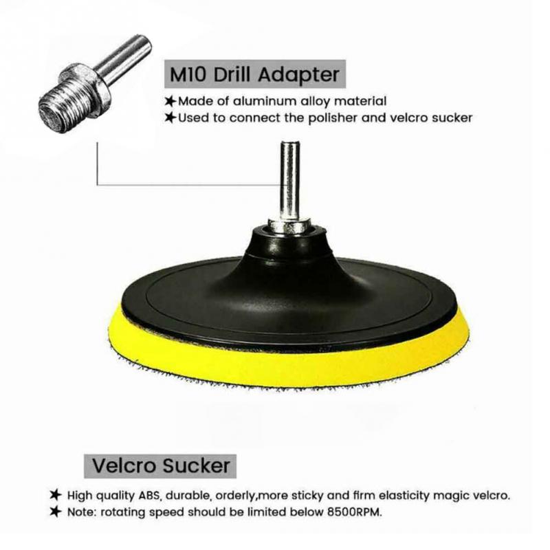 39pcs Soft Maintainance Waxing Gross Buffer Reusable Cleaning Tool Washable Polishing Pad Set Car Polisher Round Drill Sponge