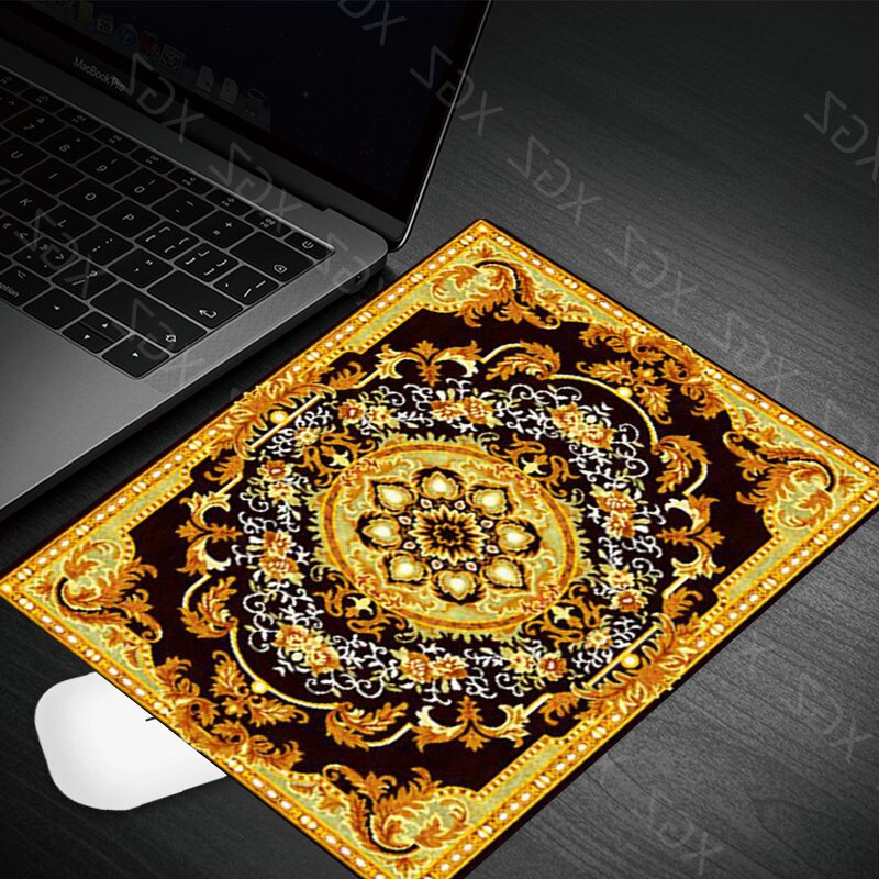 Yzuoan Products Persian Rugs Comfort Small Mouse Mat Gamer Mouse Pad Pattern Soft Gaming Accessories Mousepad Desk Mat: 22x18-10